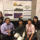 Ezequiel Lopez Barragan, Rochelle-Jan Reyes, Samantha Kristin Dung, Andrea López, and Ricky Thu present their work at 2018's Population, Evolutionary and Quantitative Genetics Conference. Photo credit: Mayra Banuelos.