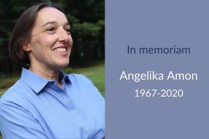 Angelika Amon in memoriam card