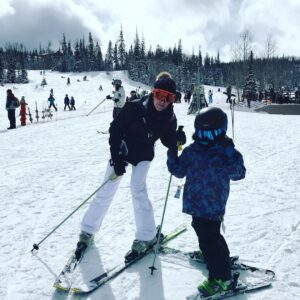 Lisa Ziegler Allen skiing